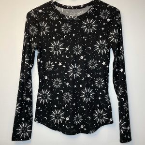 Like New Celestial Sun & Moon Long Sleeve Shirt